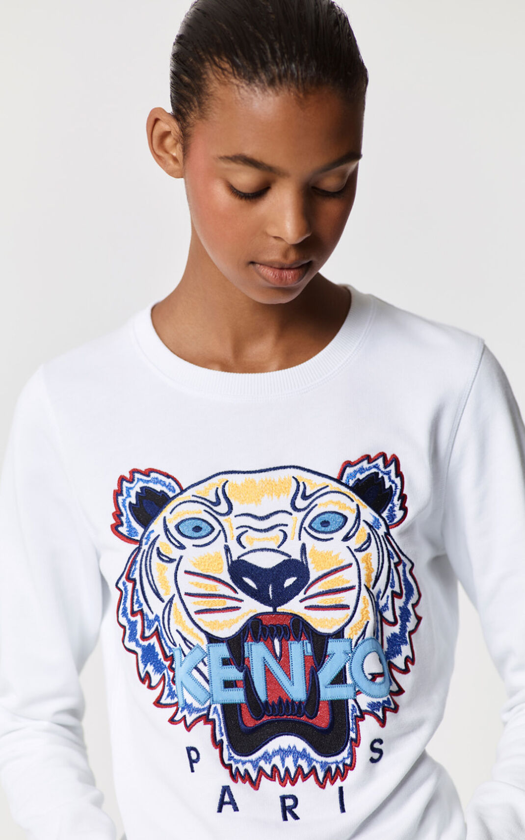 Kenzo Tiger Ženska Puloverji Bela SI-4165437